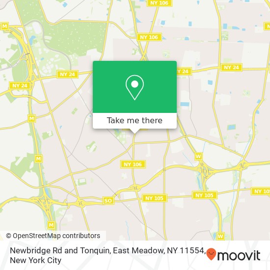 Mapa de Newbridge Rd and Tonquin, East Meadow, NY 11554