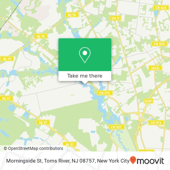 Mapa de Morningside St, Toms River, NJ 08757