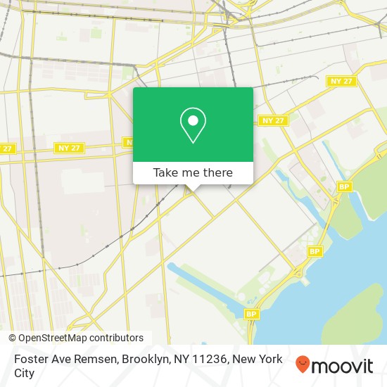 Mapa de Foster Ave Remsen, Brooklyn, NY 11236