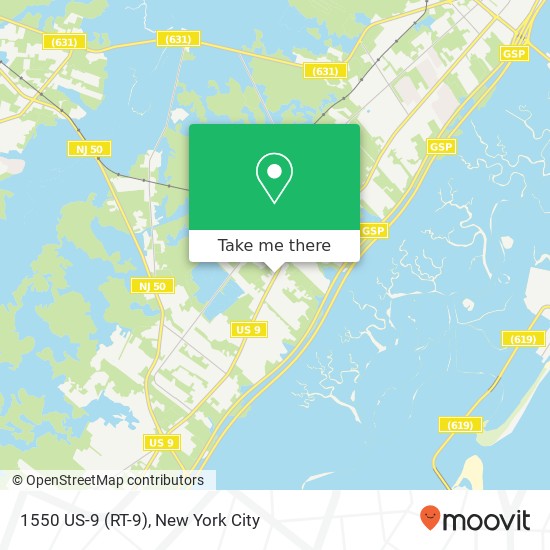 Mapa de 1550 US-9 (RT-9), Ocean View, NJ 08230