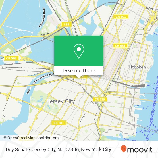 Dey Senate, Jersey City, NJ 07306 map