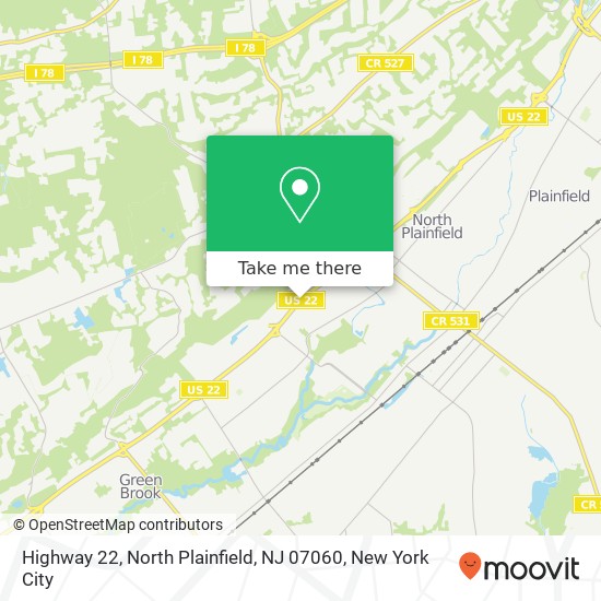 Mapa de Highway 22, North Plainfield, NJ 07060