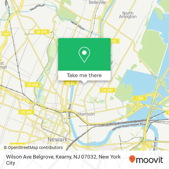 Wilson Ave Belgrove, Kearny, NJ 07032 map