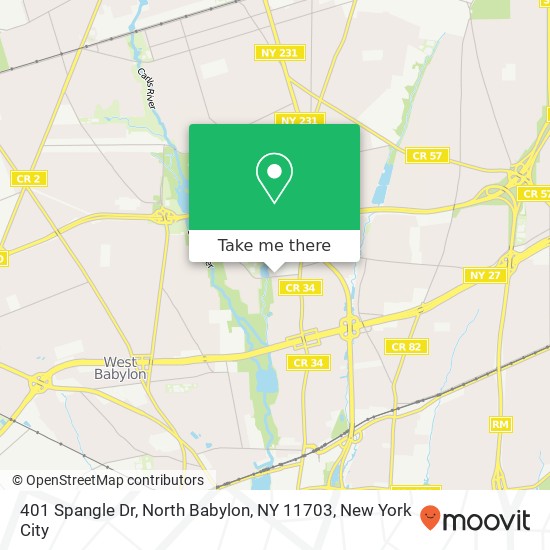 401 Spangle Dr, North Babylon, NY 11703 map