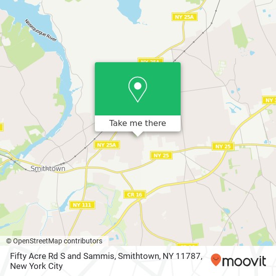 Fifty Acre Rd S and Sammis, Smithtown, NY 11787 map