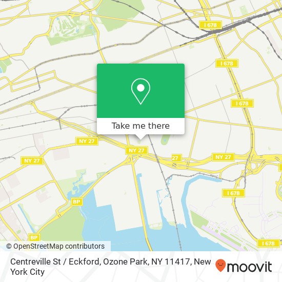 Mapa de Centreville St / Eckford, Ozone Park, NY 11417