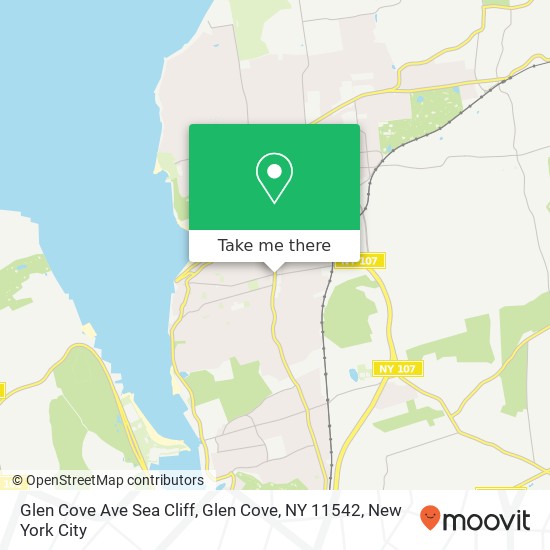 Mapa de Glen Cove Ave Sea Cliff, Glen Cove, NY 11542