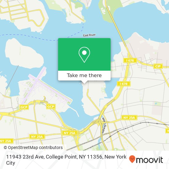 Mapa de 11943 23rd Ave, College Point, NY 11356