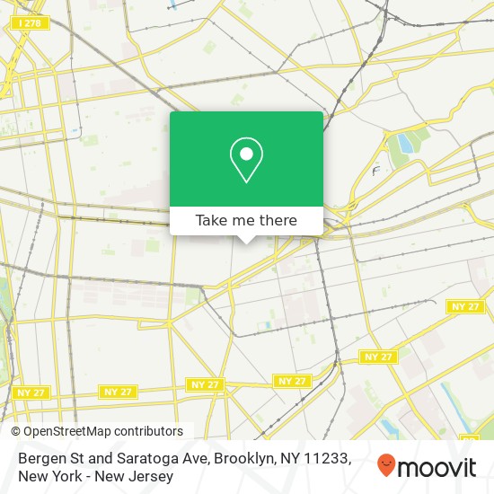 Bergen St and Saratoga Ave, Brooklyn, NY 11233 map