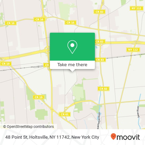 Mapa de 48 Point St, Holtsville, NY 11742