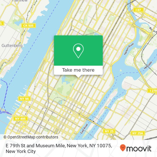 E 79th St and Museum Mile, New York, NY 10075 map