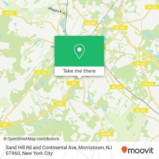 Sand Hill Rd and Continental Ave, Morristown, NJ 07960 map