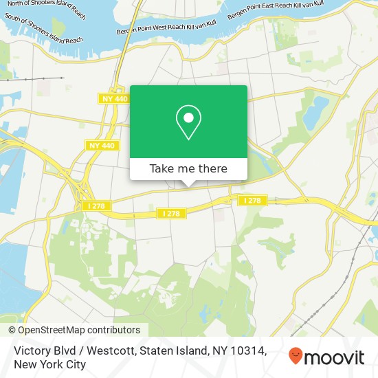 Victory Blvd / Westcott, Staten Island, NY 10314 map