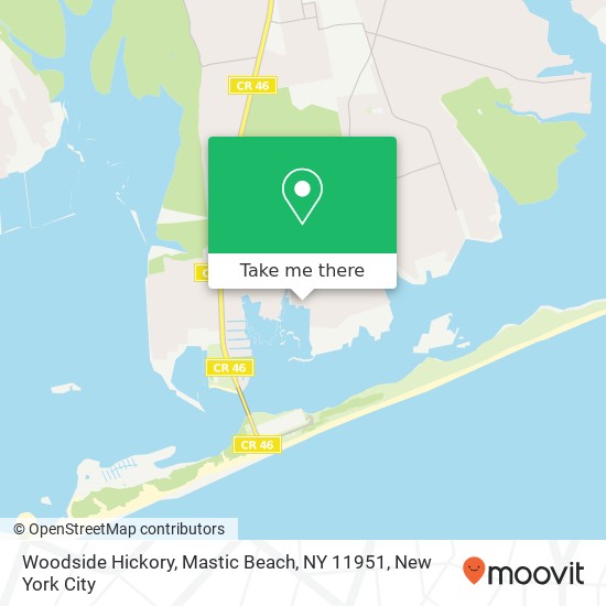 Mapa de Woodside Hickory, Mastic Beach, NY 11951