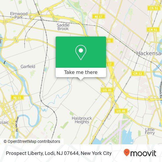 Mapa de Prospect Liberty, Lodi, NJ 07644