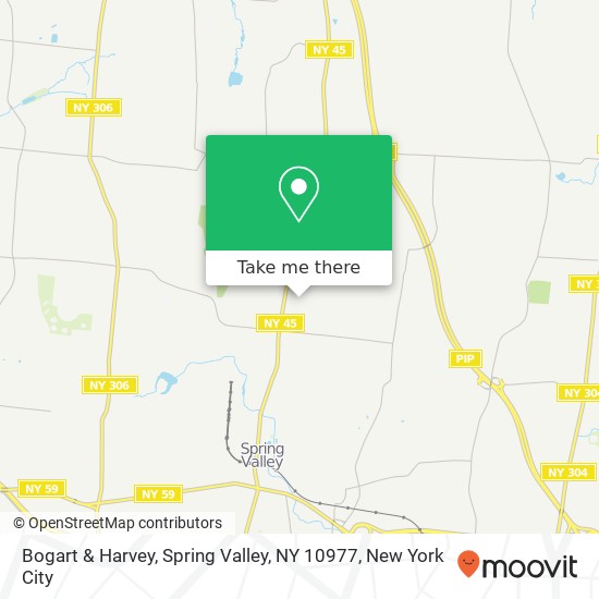 Mapa de Bogart & Harvey, Spring Valley, NY 10977