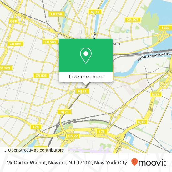 McCarter Walnut, Newark, NJ 07102 map