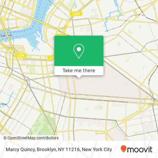 Mapa de Marcy Quincy, Brooklyn, NY 11216