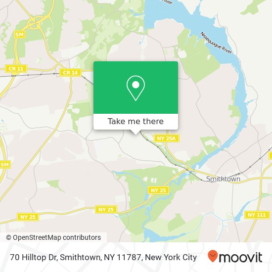 70 Hilltop Dr, Smithtown, NY 11787 map