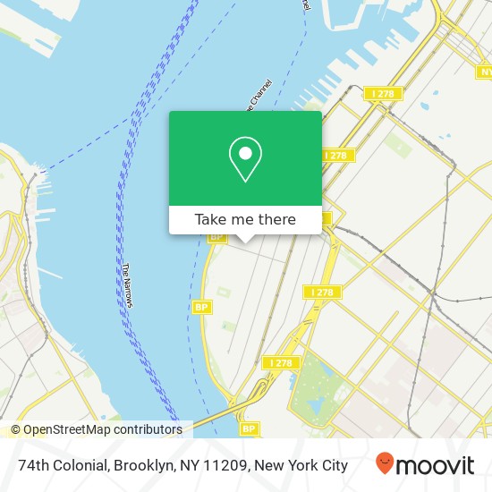74th Colonial, Brooklyn, NY 11209 map