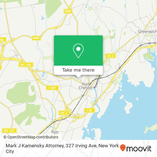 Mark J Kamensky Attorney, 327 Irving Ave map