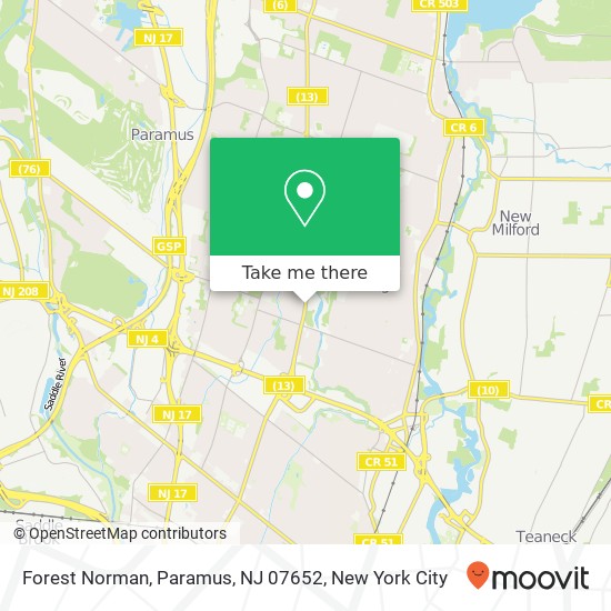 Forest Norman, Paramus, NJ 07652 map