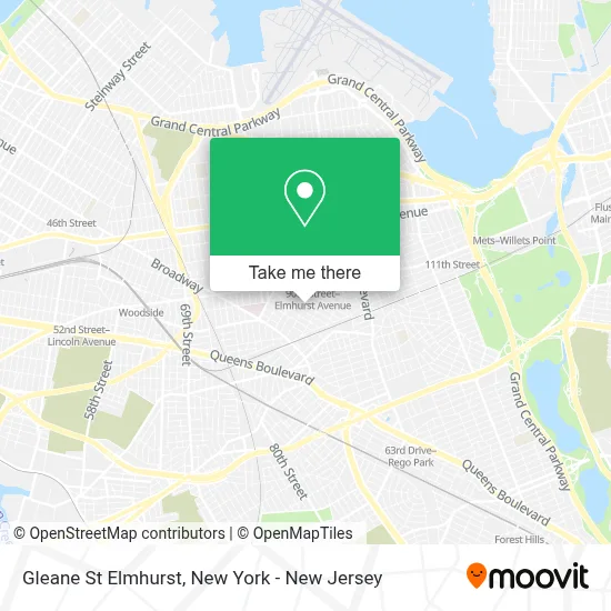 Gleane St Elmhurst map