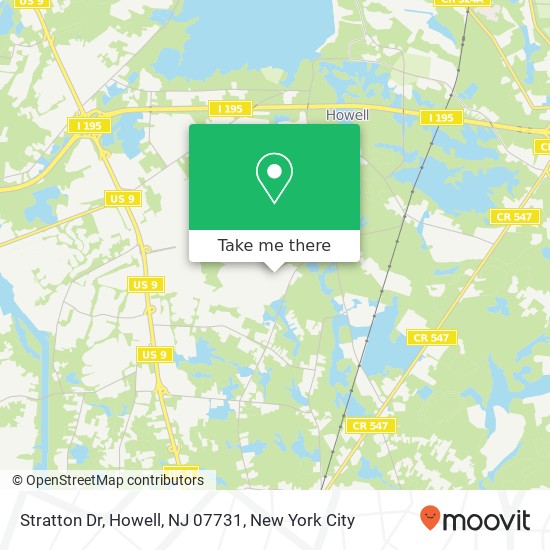 Mapa de Stratton Dr, Howell, NJ 07731
