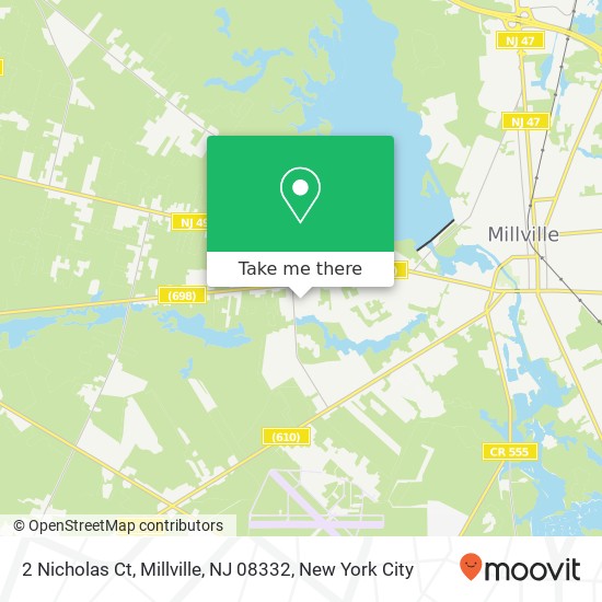 Mapa de 2 Nicholas Ct, Millville, NJ 08332