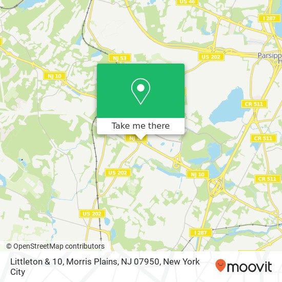 Mapa de Littleton & 10, Morris Plains, NJ 07950