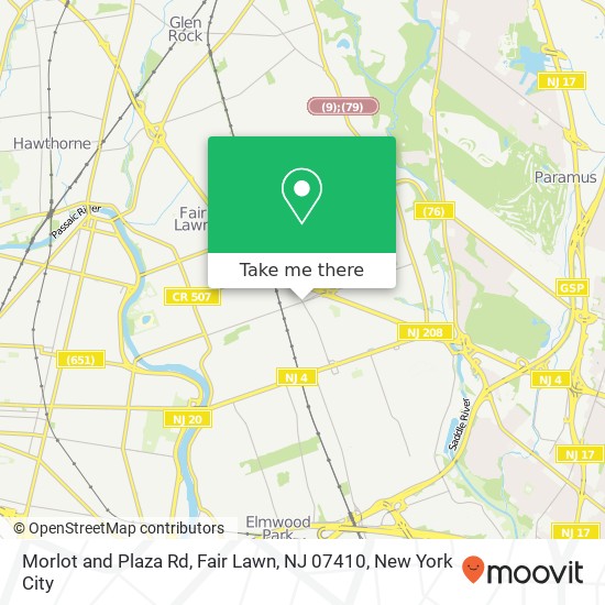 Mapa de Morlot and Plaza Rd, Fair Lawn, NJ 07410