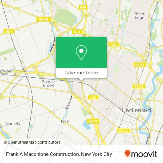 Frank A Macchione Construction map