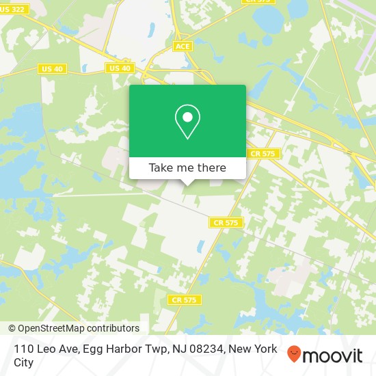 110 Leo Ave, Egg Harbor Twp, NJ 08234 map