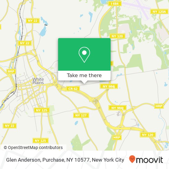 Mapa de Glen Anderson, Purchase, NY 10577