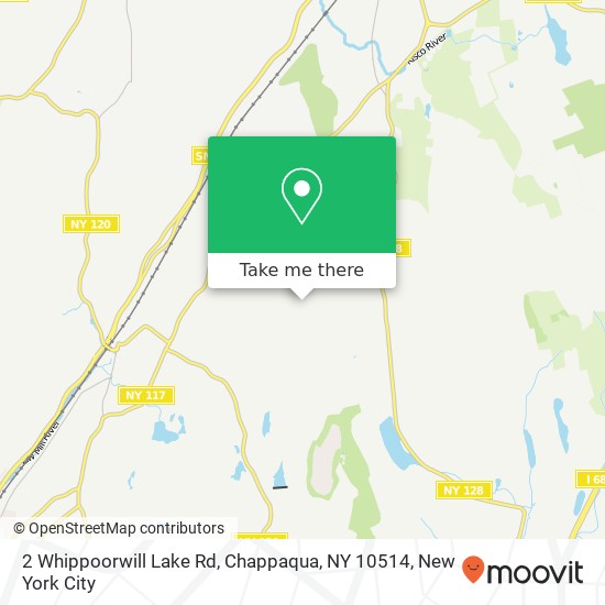 Mapa de 2 Whippoorwill Lake Rd, Chappaqua, NY 10514