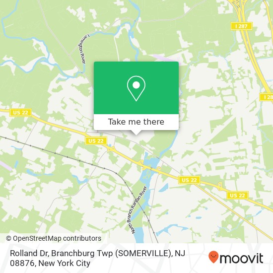 Rolland Dr, Branchburg Twp (SOMERVILLE), NJ 08876 map