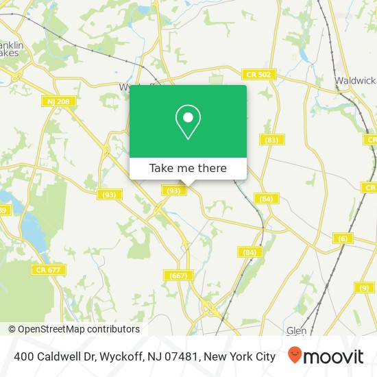 400 Caldwell Dr, Wyckoff, NJ 07481 map