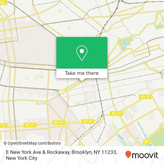 Mapa de E New York Ave & Rockaway, Brooklyn, NY 11233