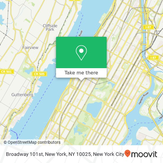 Broadway 101st, New York, NY 10025 map