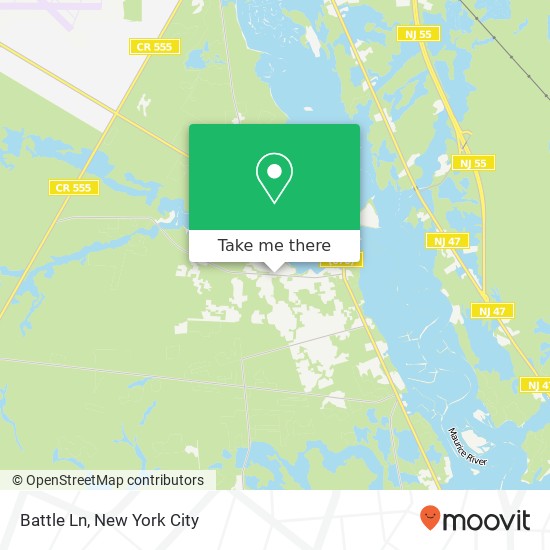 Mapa de Battle Ln, Millville, NJ 08332