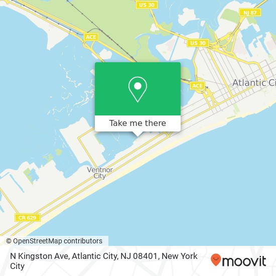 N Kingston Ave, Atlantic City, NJ 08401 map