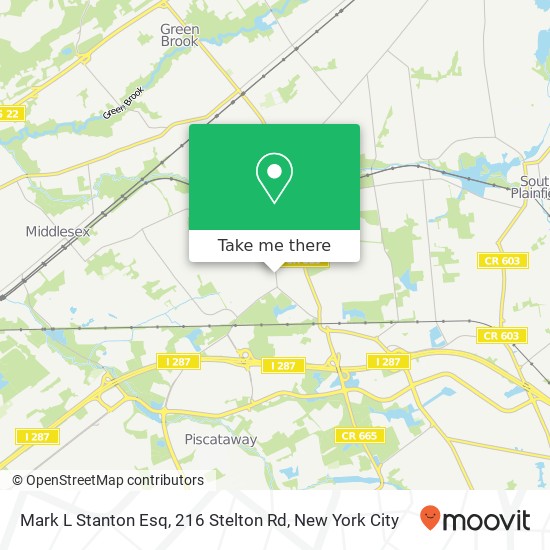 Mapa de Mark L Stanton Esq, 216 Stelton Rd