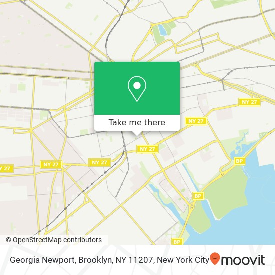 Mapa de Georgia Newport, Brooklyn, NY 11207