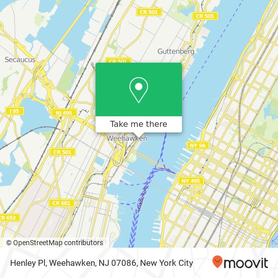 Henley Pl, Weehawken, NJ 07086 map