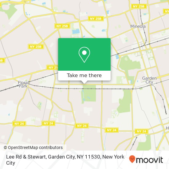 Mapa de Lee Rd & Stewart, Garden City, NY 11530