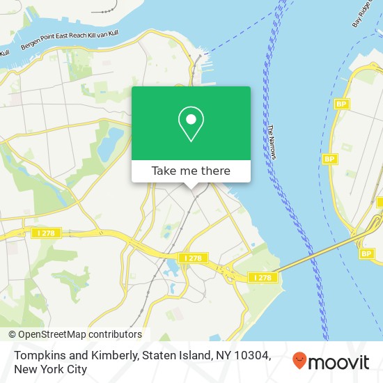 Mapa de Tompkins and Kimberly, Staten Island, NY 10304