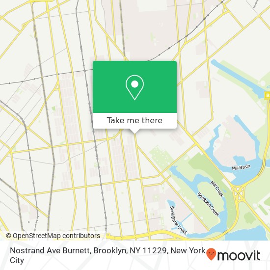 Mapa de Nostrand Ave Burnett, Brooklyn, NY 11229