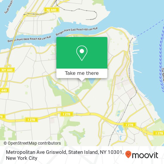 Mapa de Metropolitan Ave Griswold, Staten Island, NY 10301