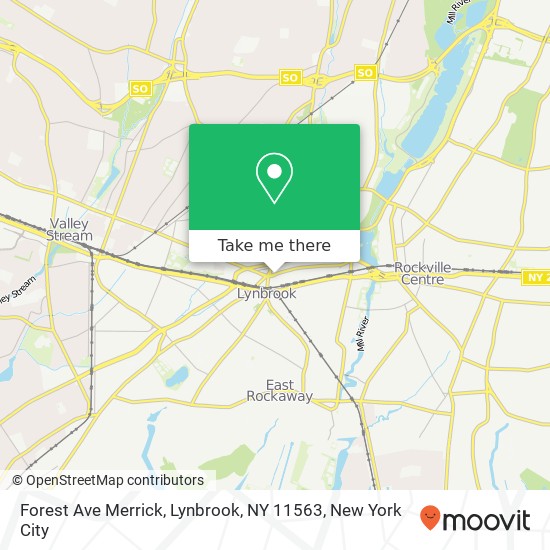 Mapa de Forest Ave Merrick, Lynbrook, NY 11563