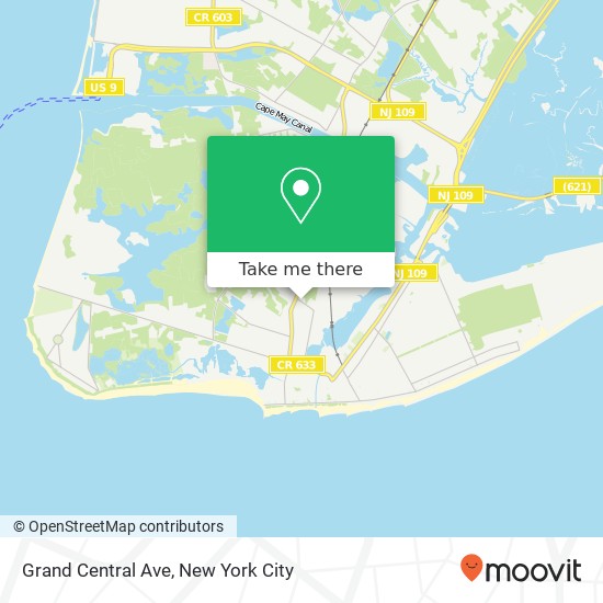 Mapa de Grand Central Ave, Cape May, NJ 08204